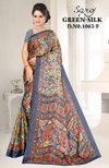 Green Silk 62 By Saroj Printed Moss Chiffon Sarees Wholesale Shop In Surat

